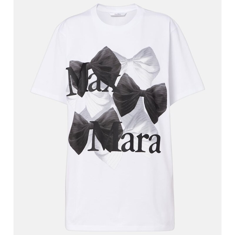 Max Mara Sequoia logo printed cotton jersey T-shirt