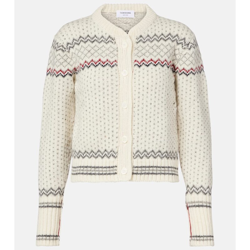 Thom Browne Fair Isle wool and mohair cardigan