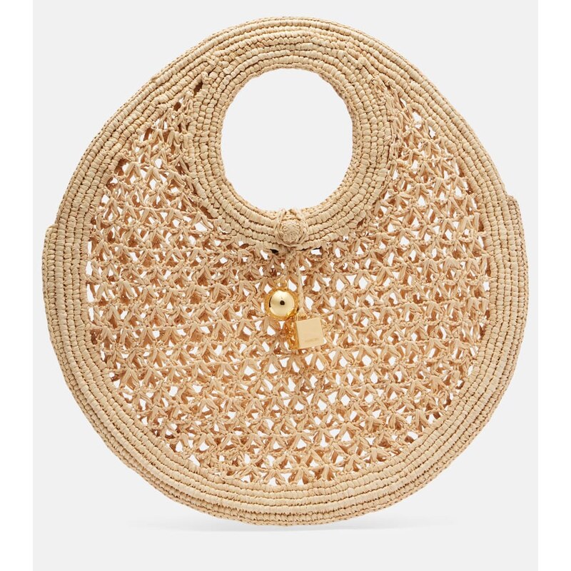 Jacquemus Spiaggia Small raffia basket bag