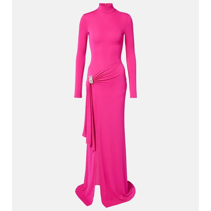 David Koma Embellished draped gown