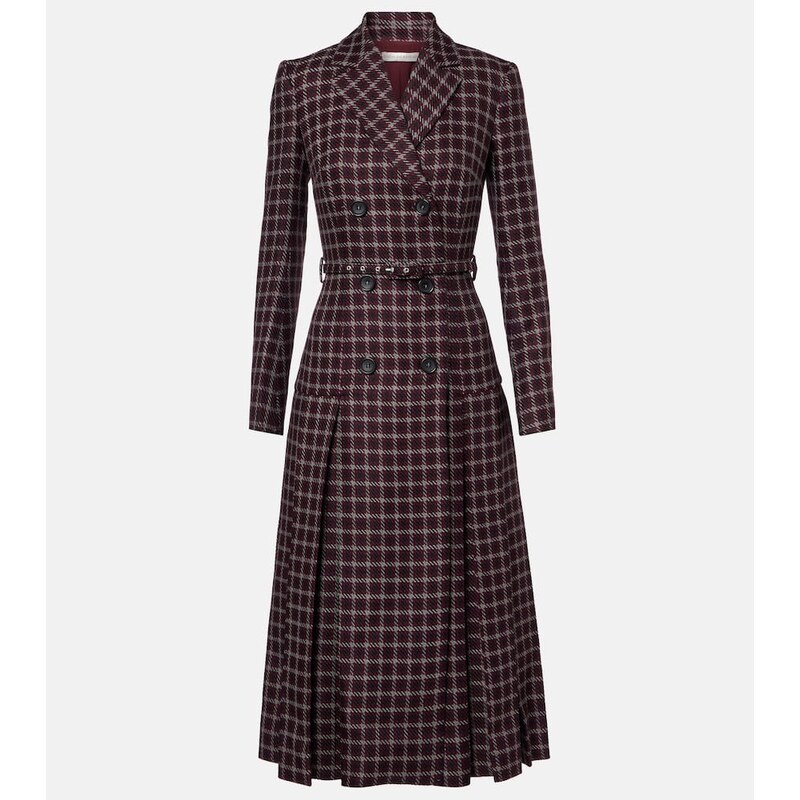 Emilia Wickstead Chaney houndstooth wool-blend midi dress