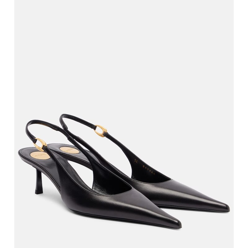Lodičky Saint Laurent Vendome 50 z kůže v barvě černá