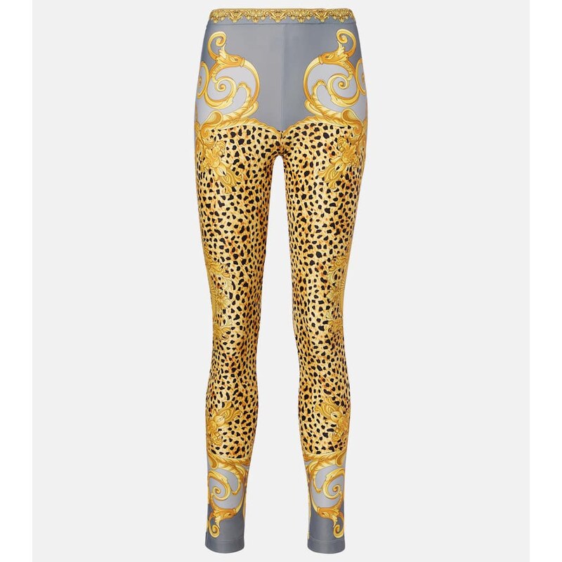 Versace Printed jersey leggings