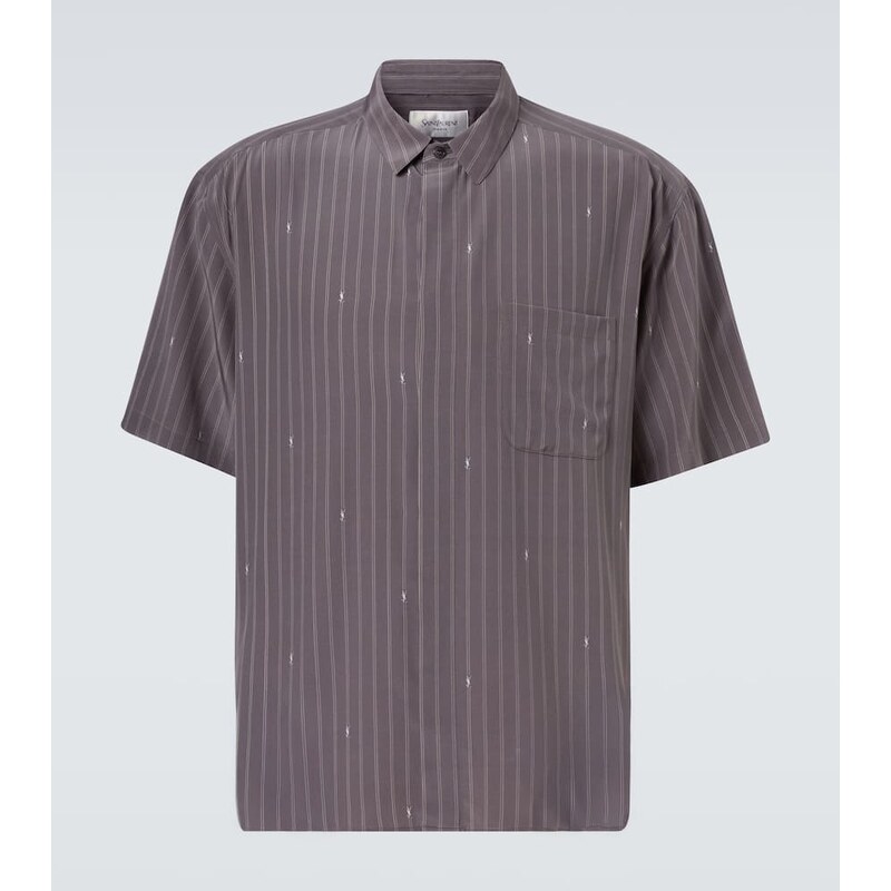 Saint Laurent Cassandre silk crÃªpe de chine shirt