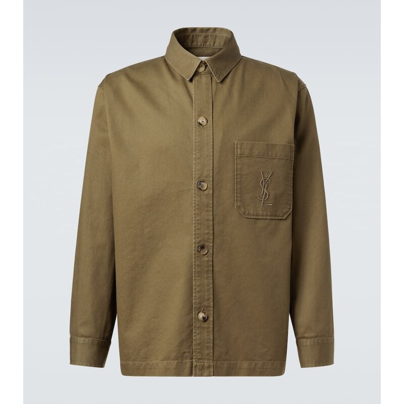 Saint Laurent Cassandre cotton and linen overshirt