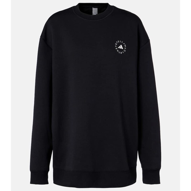 Adidas by Stella McCartney Logo cotton-blend jersey sweatshirt