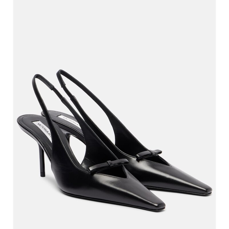 Victoria Beckham 75 leather slingback pumps
