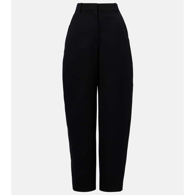 Givenchy Cocoon wool grain de poudre barrel-leg pants