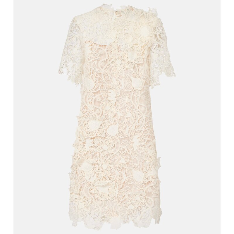 Oscar de la Renta Floral lace minidress