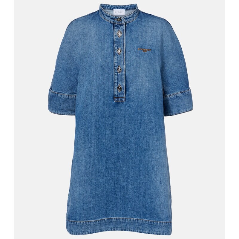 Šaty Givenchy Denim minidress v modré barvě