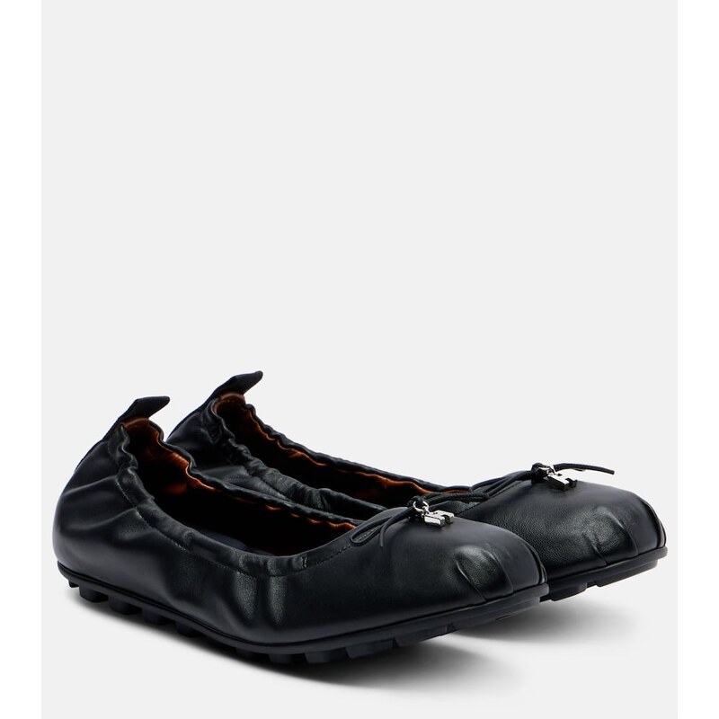 Hogan Hogan Olympia leather ballerina flats