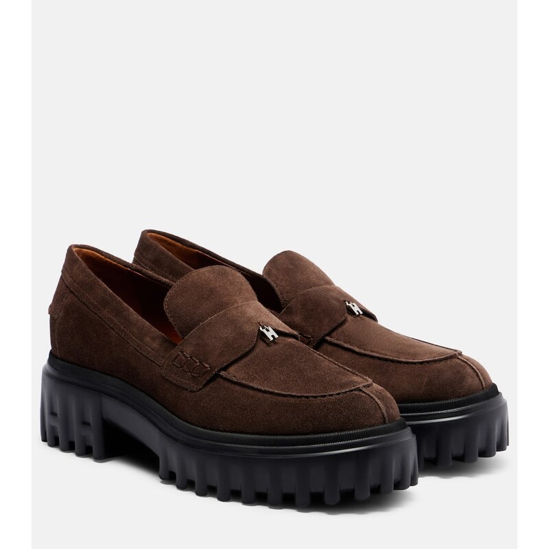 Hogan H700 leather platform loafers