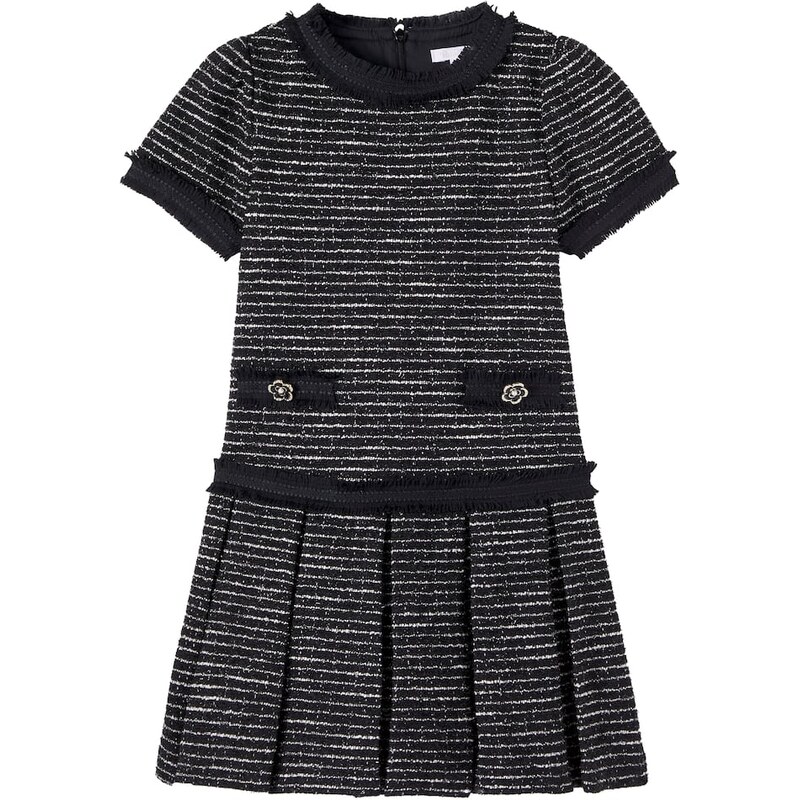 Patachou Pleated tweed dress