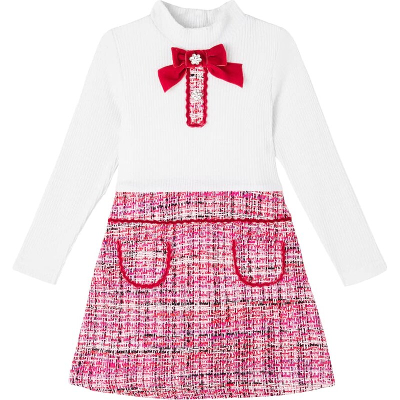 Patachou Knitted tweed dress