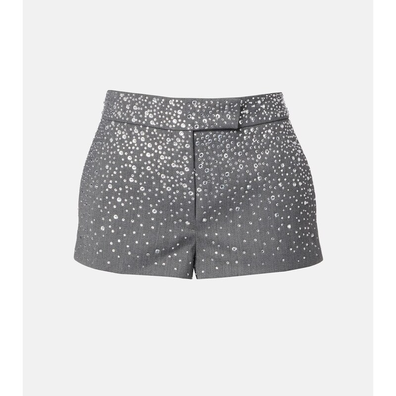 Alex Perry Low-rise crystal-embellished micro shorts