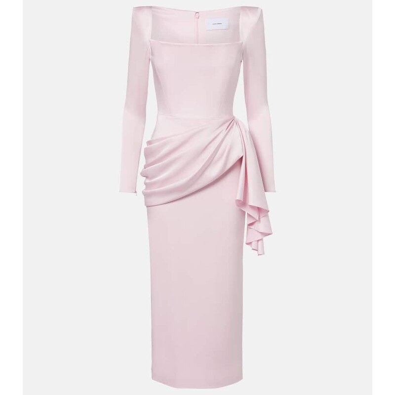 Alex Perry Draped crÃªpe satin cocktail dress