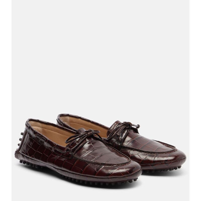 Le Monde Béryl Croc-effect driving shoes