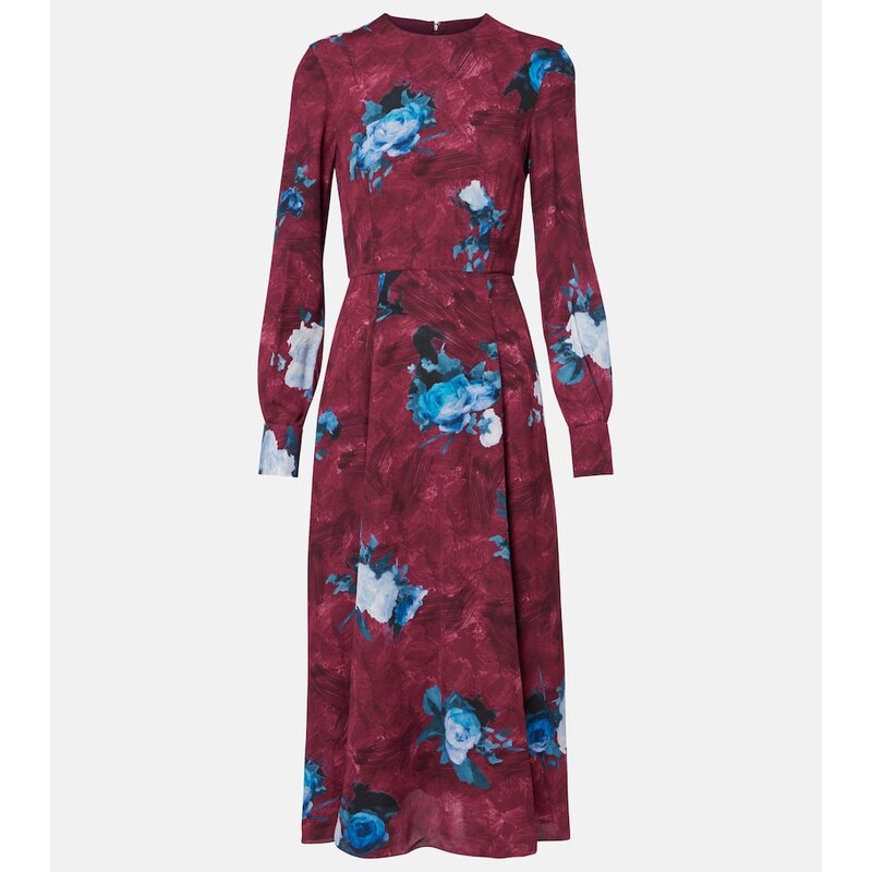Erdem Floral crÃªpe midi dress