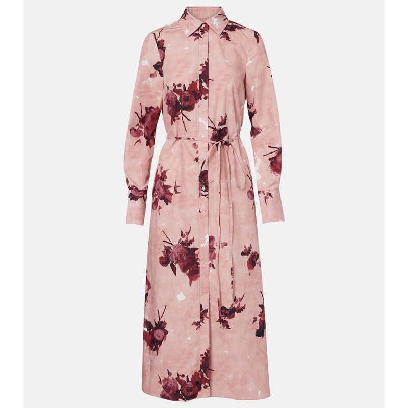 Erdem Floral cotton poplin shirt dress