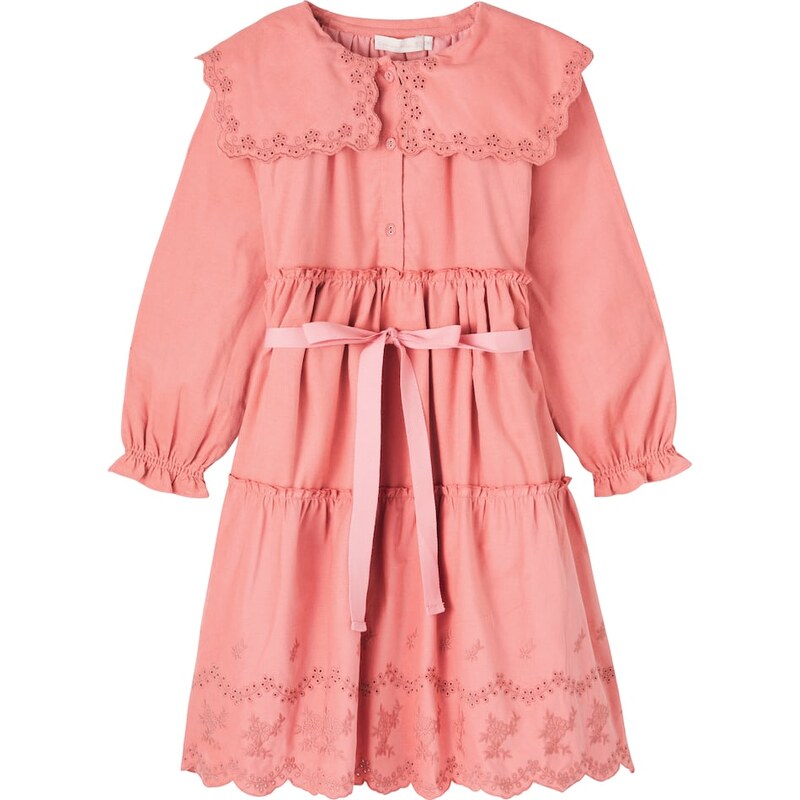 Cera Una Volta Manola belted embroidered cotton dress