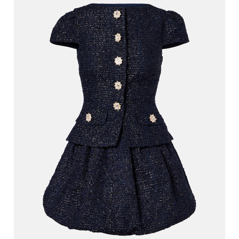 Self-Portrait BouclÃ minidress