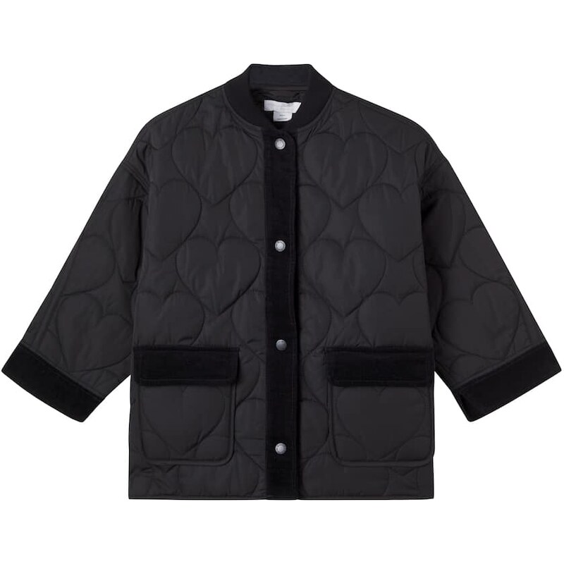 Stella McCartney Kids Velvet-trimmed quilted jacket
