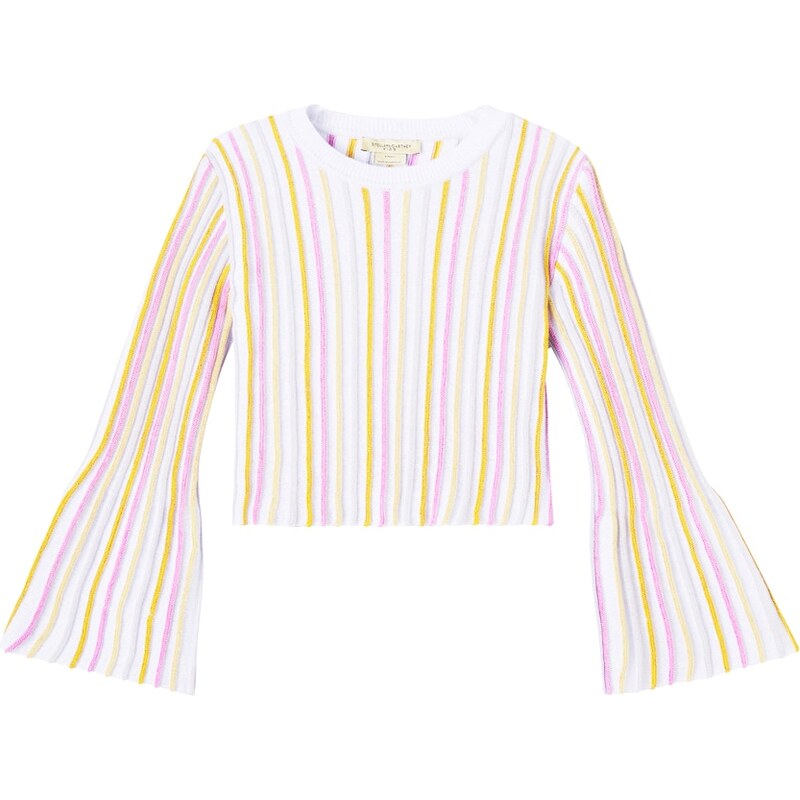 Stella McCartney Kids Ribbed-knit striped cotton-blend top