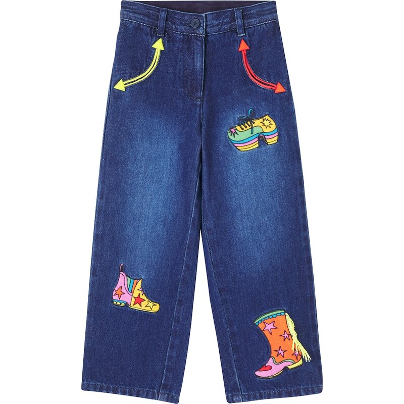 Stella McCartney Kids AppliquÃ wide-leg jeans