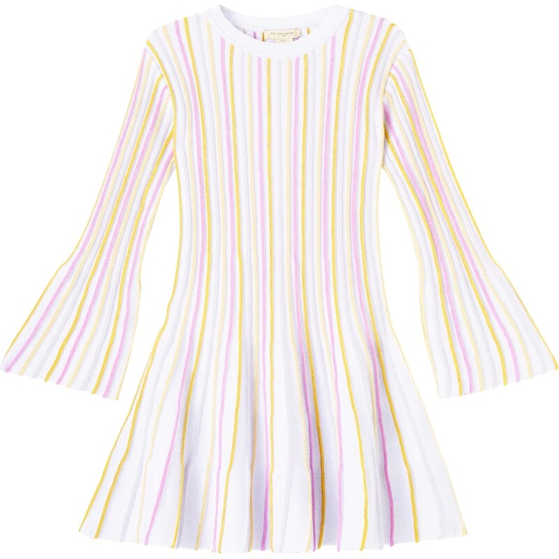 Stella McCartney Kids Knitted striped cotton-blend dress
