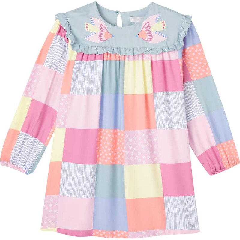 Stella McCartney Kids Patchwork twill dress