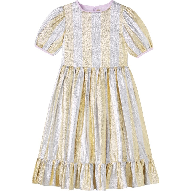 Stella McCartney Kids Striped lamÃ organza dress