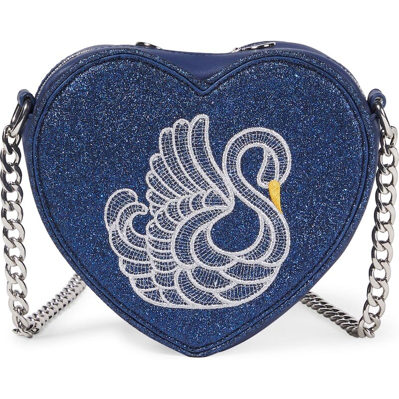 Stella McCartney Kids Embroidered glitter shoulder bag