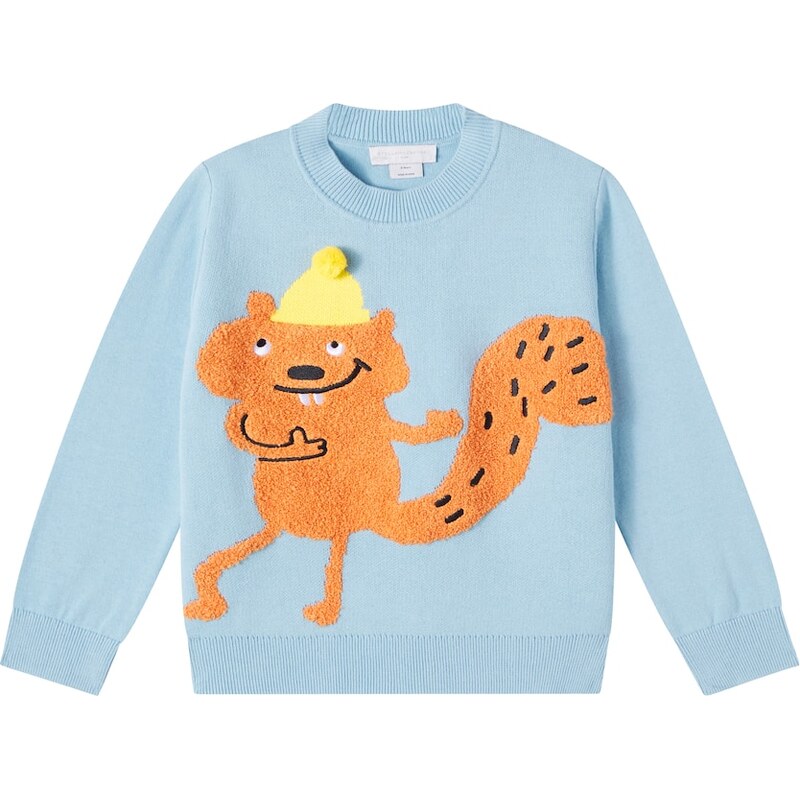 Stella McCartney Kids Embroidered cotton jersey sweater