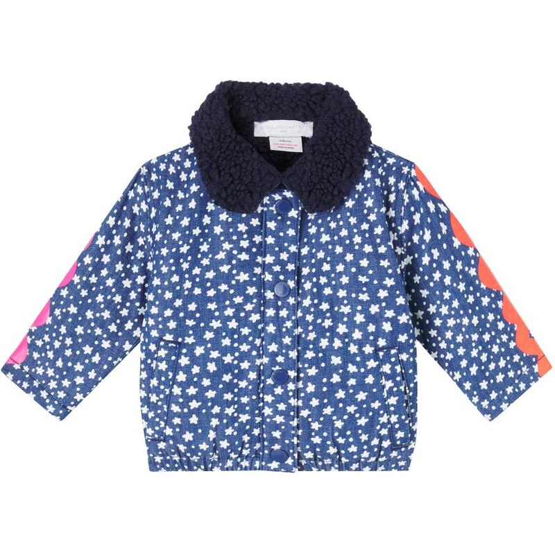 Stella McCartney Kids Baby printed teddy-trimmed denim jacket