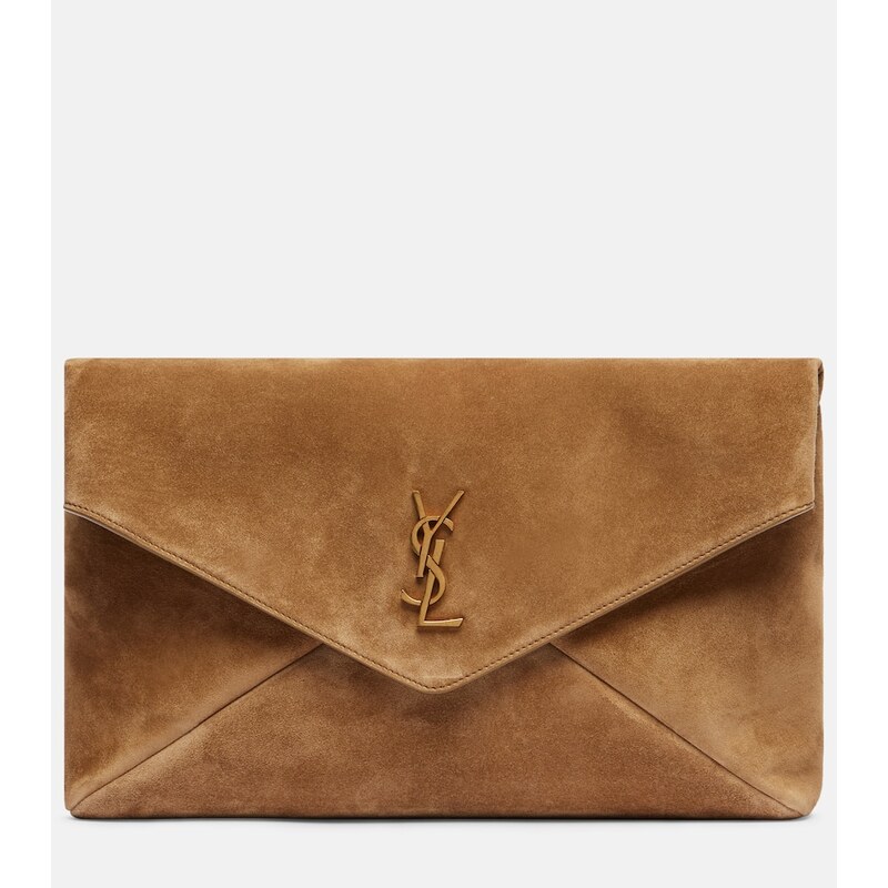 Saint Laurent Cassandre Large suede clutch