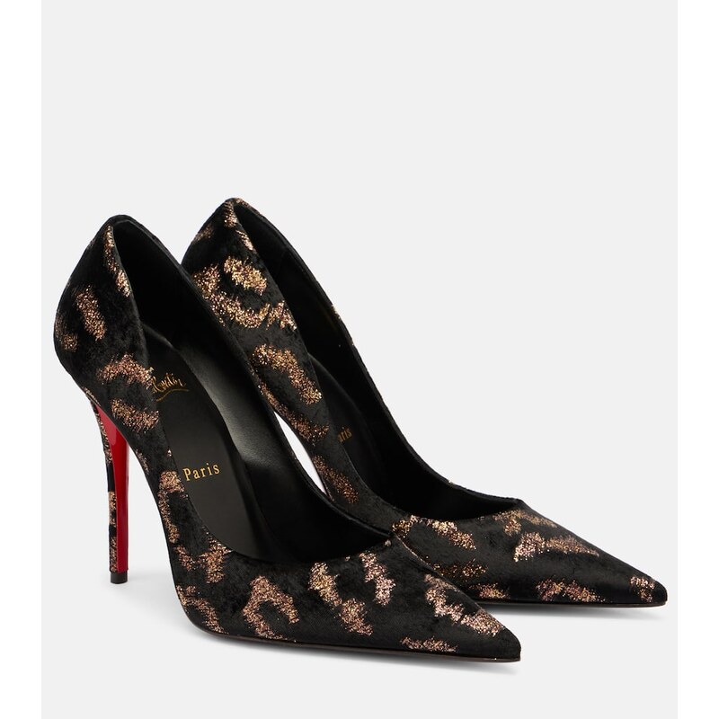 Christian Louboutin Miss Z leopard-print velvet pumps
