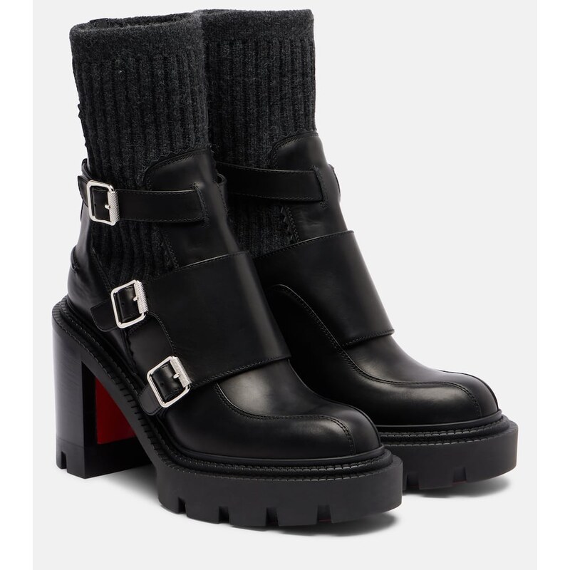 Christian Louboutin Cortinetta College 100 leather ankle boots