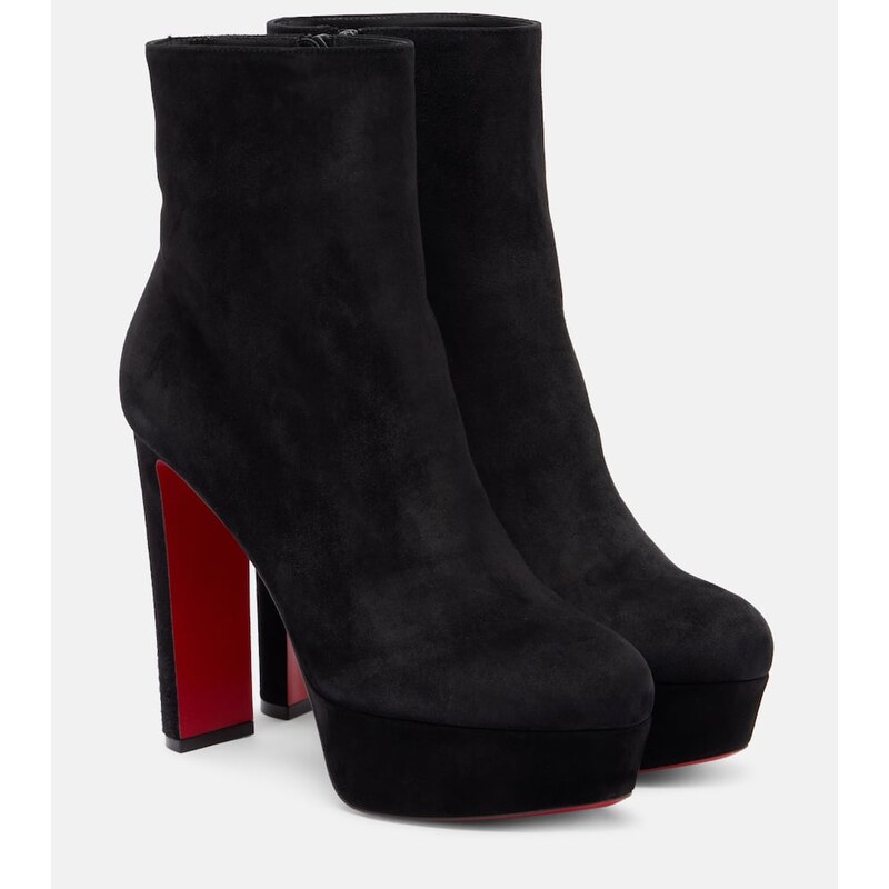 Christian Louboutin Loo Booty 130 suede ankle boots