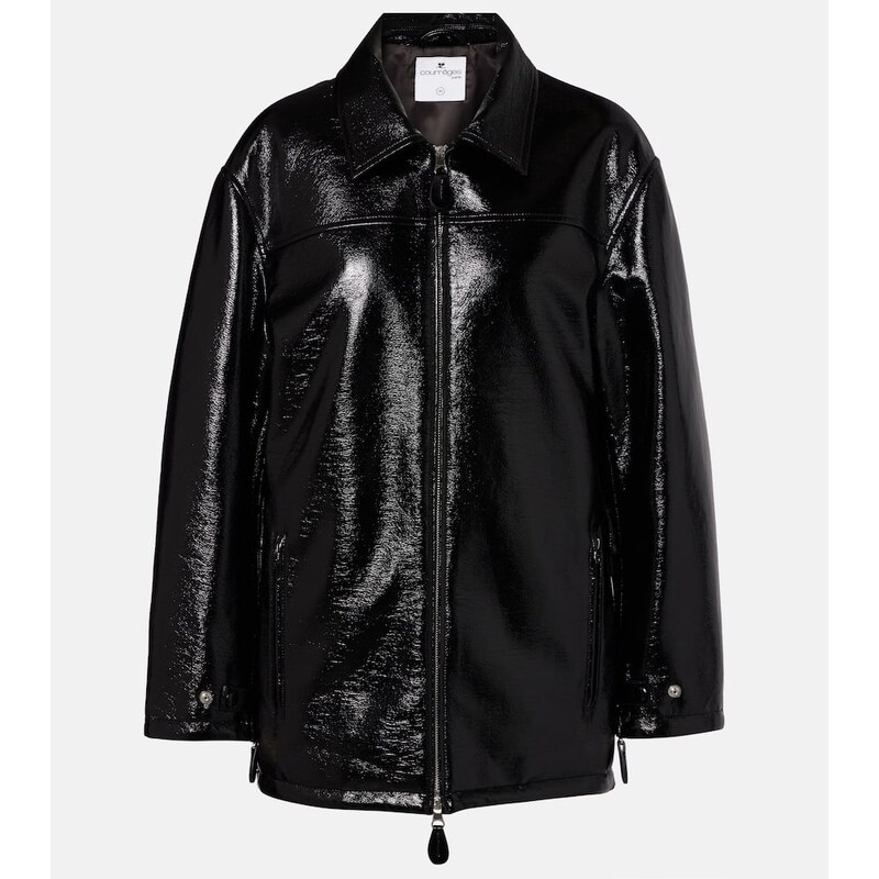 Courrèges Coated cotton-blend jacket