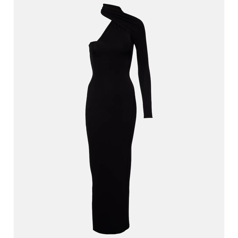 Courrèges One-shoulder crêpe maxi dress