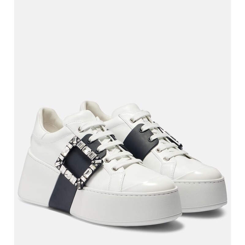 Roger Vivier Viv Skate leather platform sneakers