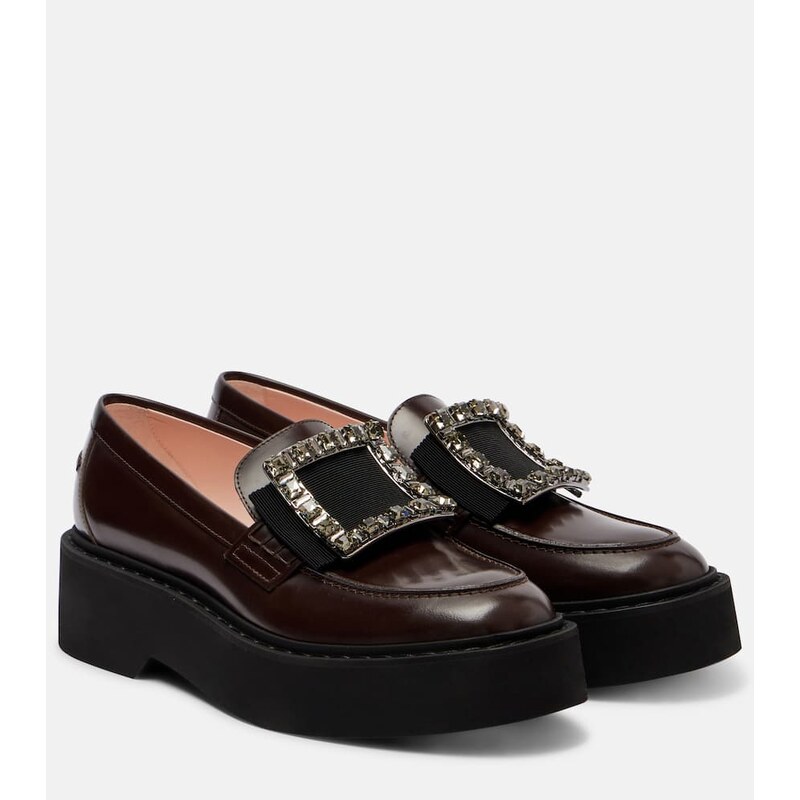 Roger Vivier Viv Rangers leather platform loafers