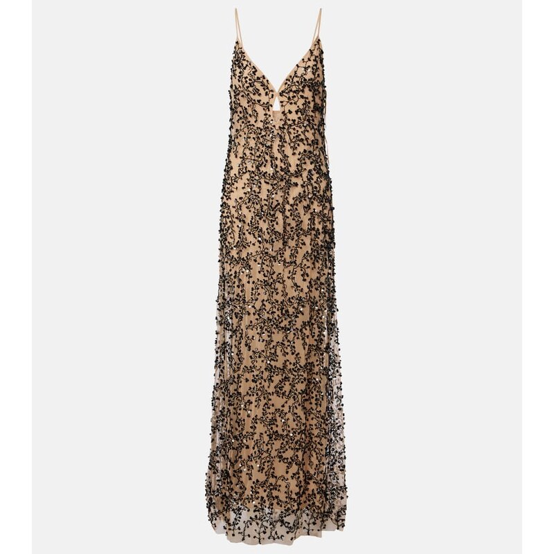 Johanna Ortiz Reinvention embellished mesh gown