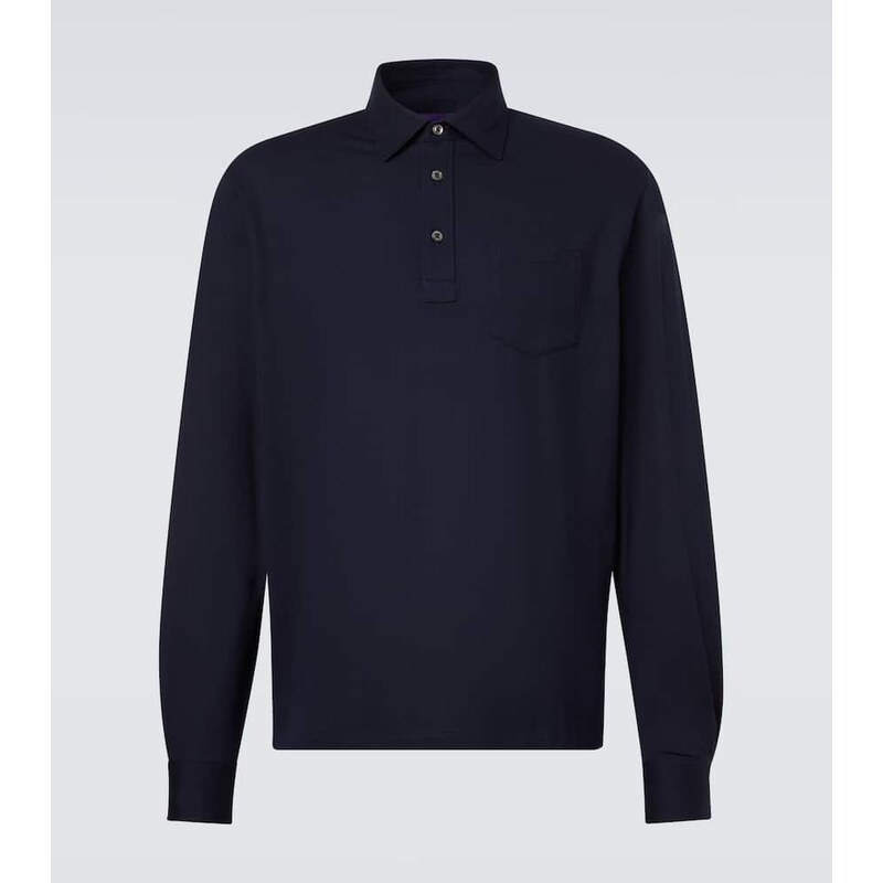 Ralph Lauren Purple Label Cotton and cashmere polo shirt