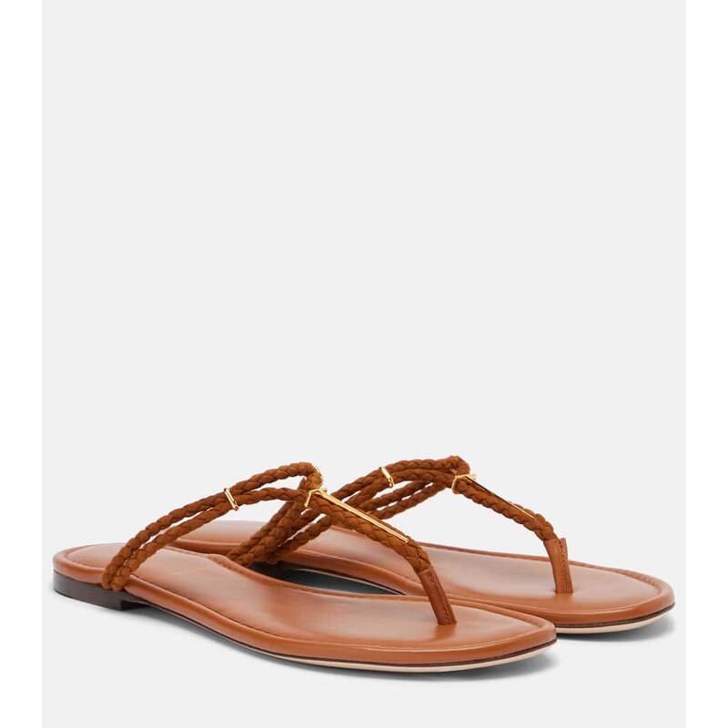 Tom Ford Braided leather thong sandals