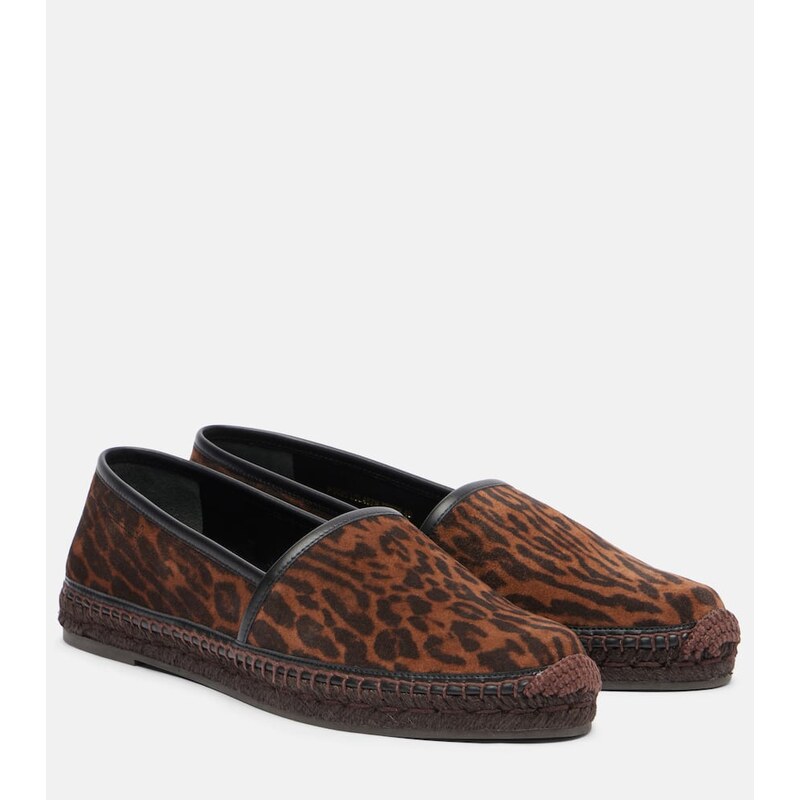 Tom Ford Leopard-print suede espadrilles