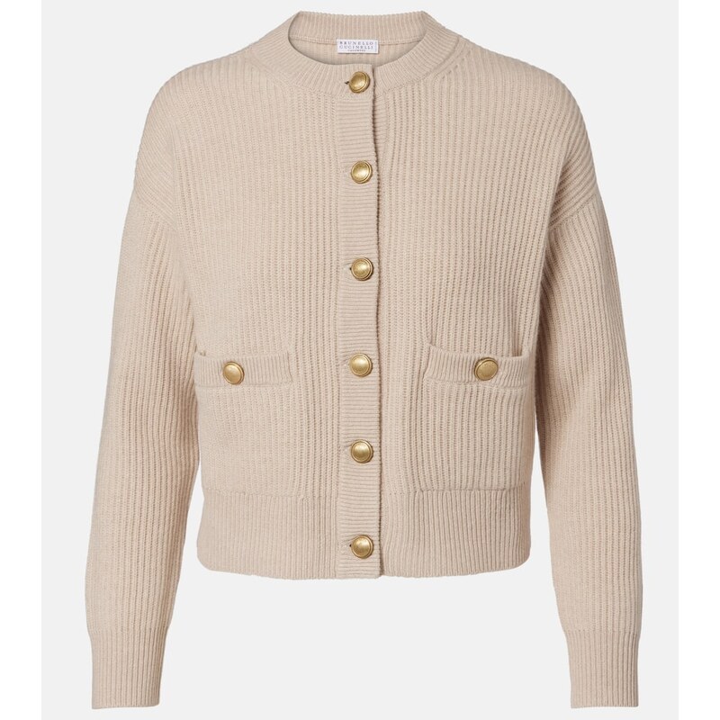 Brunello Cucinelli Wool, cashmere, and silk cardigan