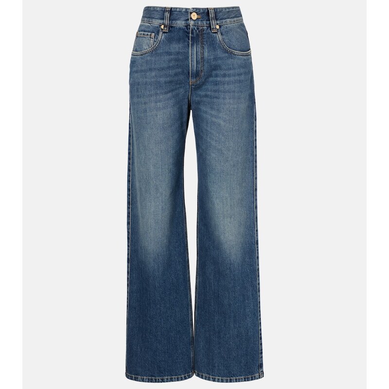Brunello Cucinelli Monili high-rise wide-leg jeans