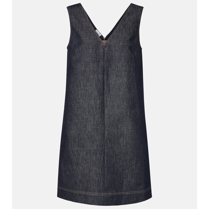 Brunello Cucinelli Monili cotton twill minidress