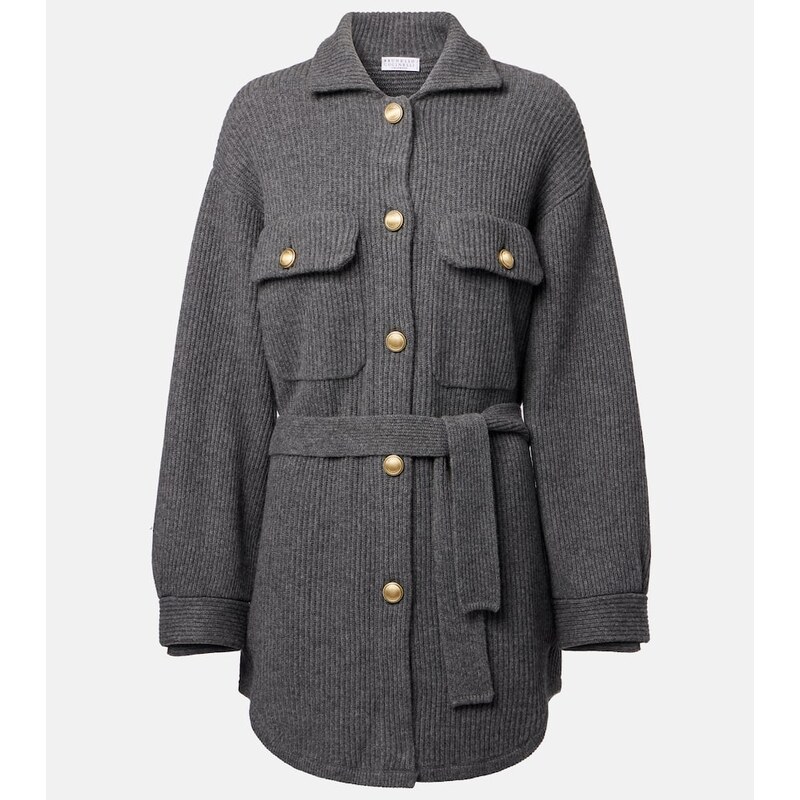 Brunello Cucinelli Wool, cashmere, and silk cardigan